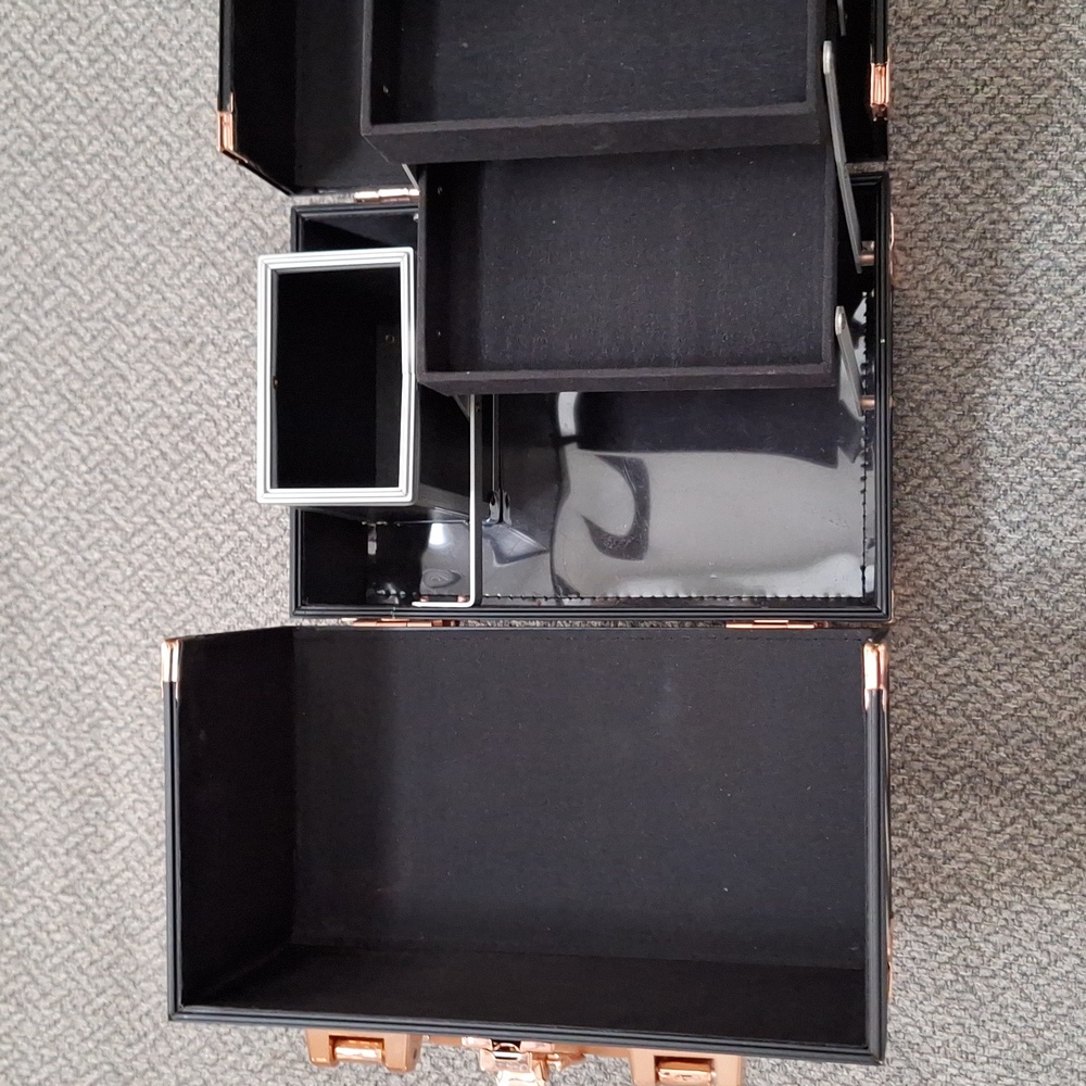 Rose Gold and Black Makeup Case - Picture 4 of 9